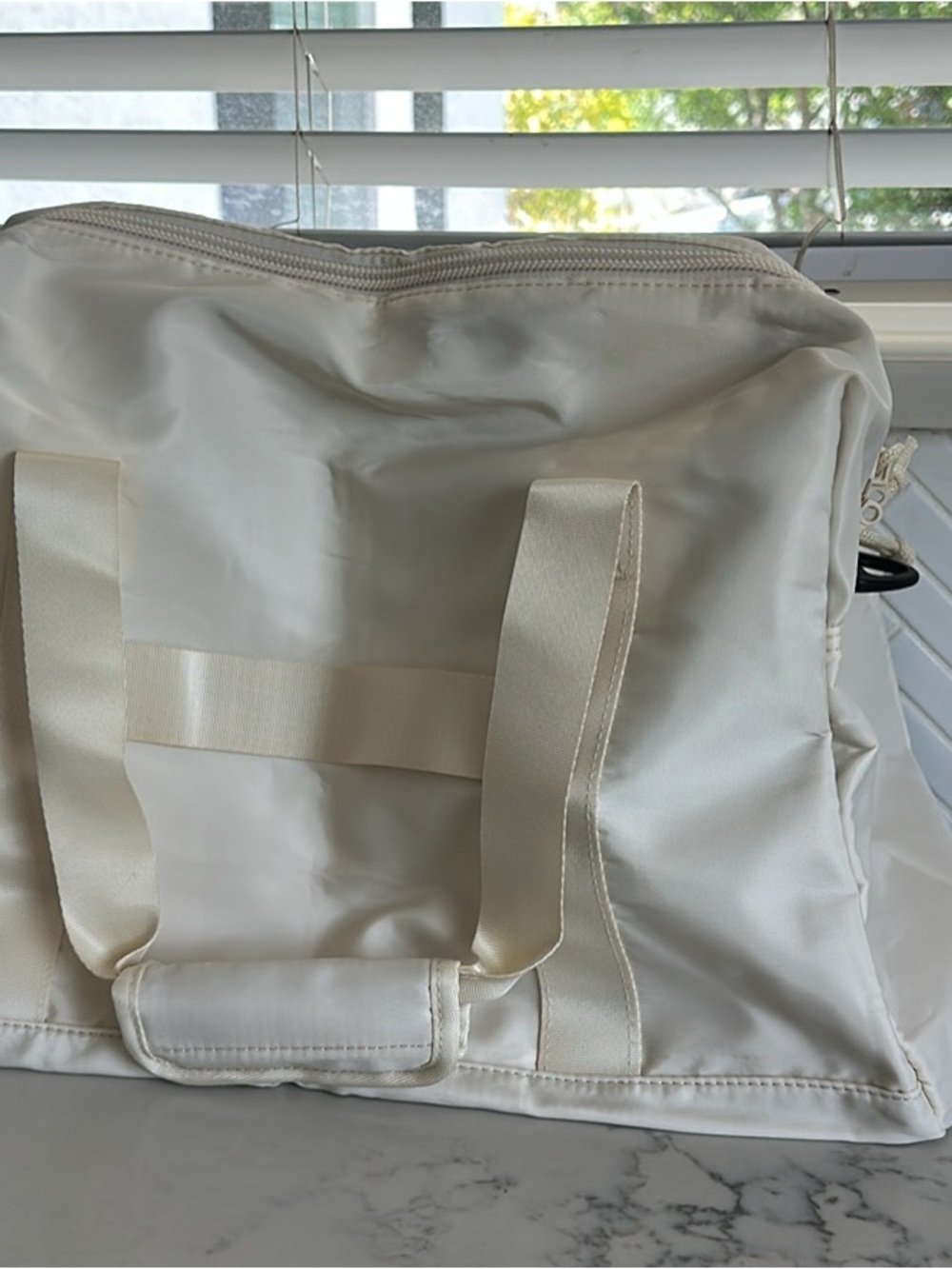 Cream Travel Duffel Bag